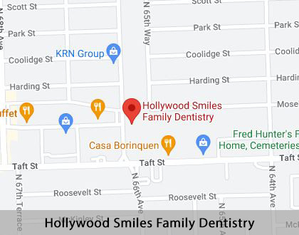 Map image for Dental Anxiety in Hollywood, FL